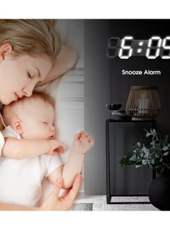 Pretocter LED Digital Clock, Desktop Electronic Alarm Clock, Brightness Adjustment, Four-Character Digital Clock, Bedroom Digital Alarm Clock.  - Image 4