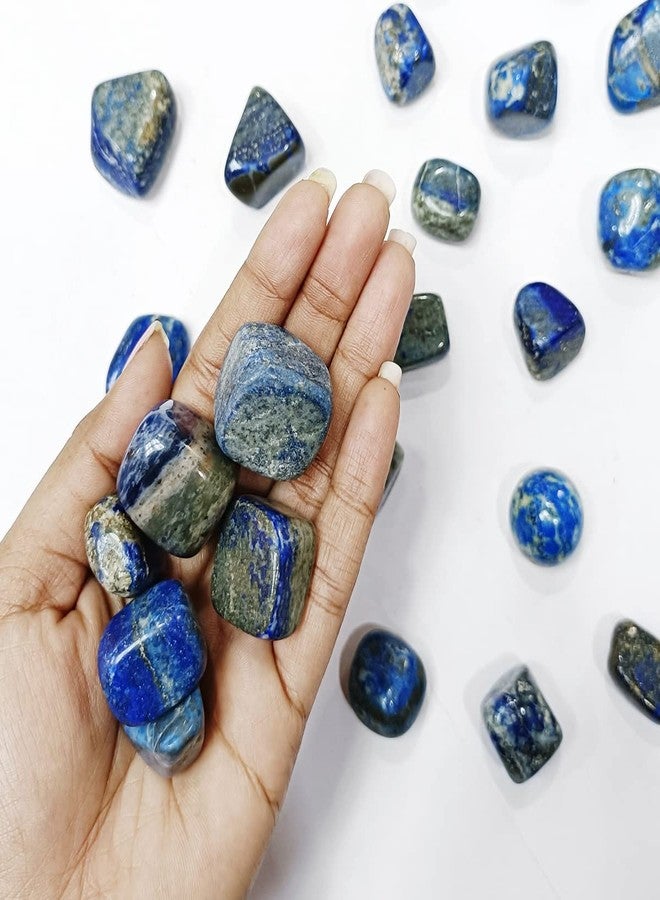 9Dzine Lapis Lazuli Crystal Stone Tumble Raw Rough Lapis Lazuli Single Tumbled Gemstone Pebble For Reiki Healing Vastu Correction 1 Pc Blue - Image 3