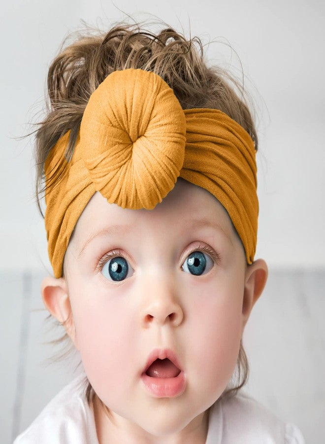 SYGA Pack Of 3 Baby Headbands Soft Cotton Strechable Turban Hairbands For Newborn Infant Toddlers Kids 0-3 Years (Multicolor) - Image 5