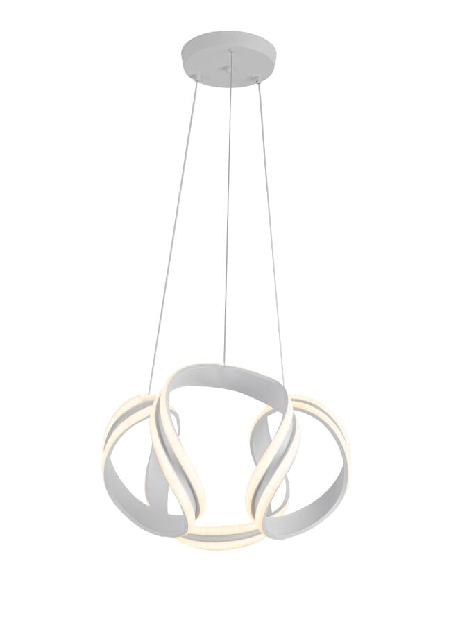 Best Power Modern Single Dimmable Chandelier 8023-WH LED Pendant Lights Indoor Lighting Hanging Lamp For With Three Lighting Levels ideal choice for living rooms, dining areas, or bedrooms  - Image 2