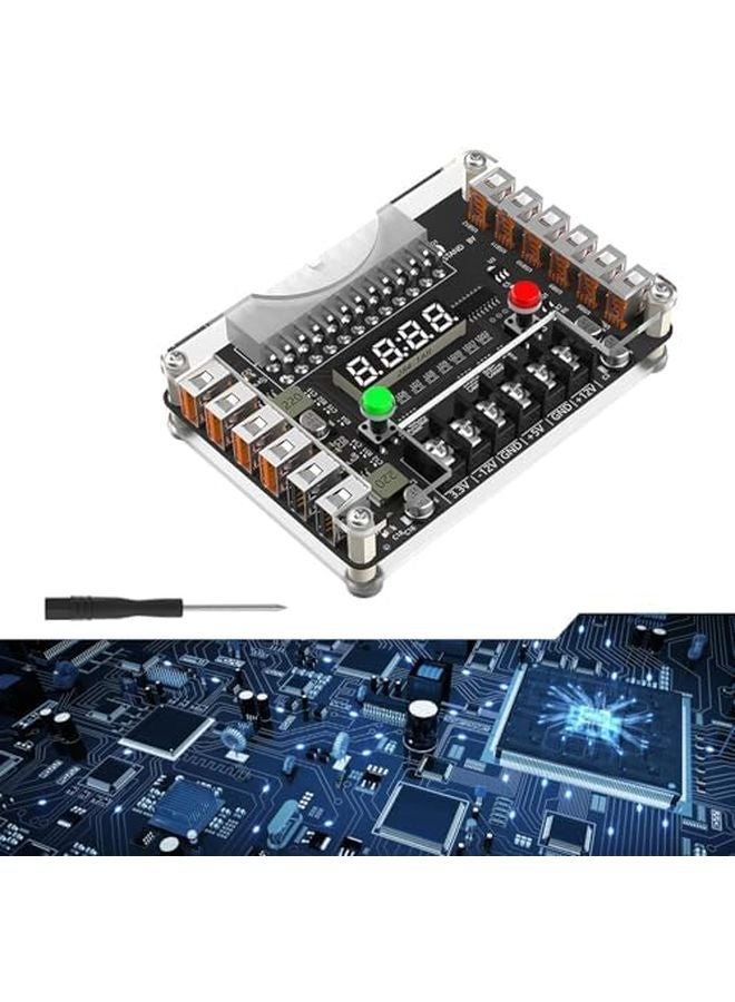 24 Port USB Adapter Expansion Board with Voltage Display LED and Toggle Switches - Image 3