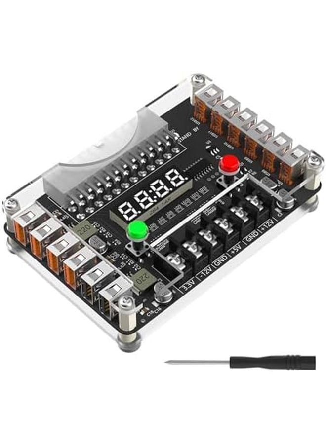 24 Port USB Adapter Expansion Board with Voltage Display LED and Toggle Switches - Image 2