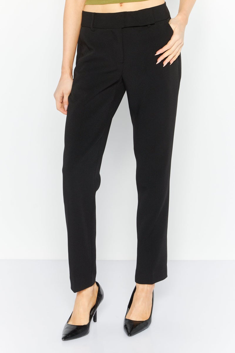 Michael Kors Women Solid Stretchable Skinny Leg Pants, Black  - Image 1