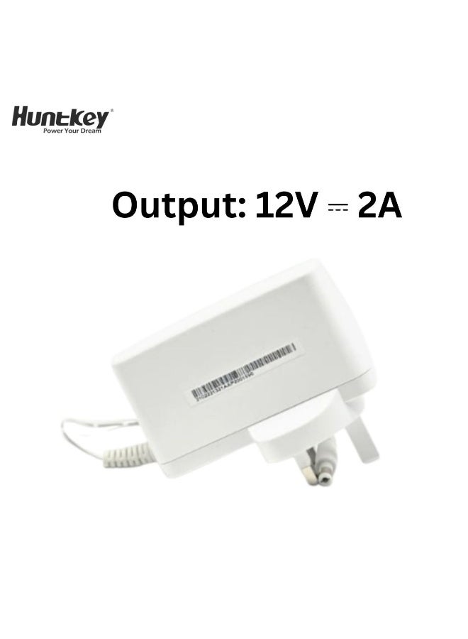 هانتكي محول طاقة هانتكي 12 فولت 2 أمبير لجهاز توجيه واي فاي وكاميرا مراقبة - قابس بريطاني - Image 3