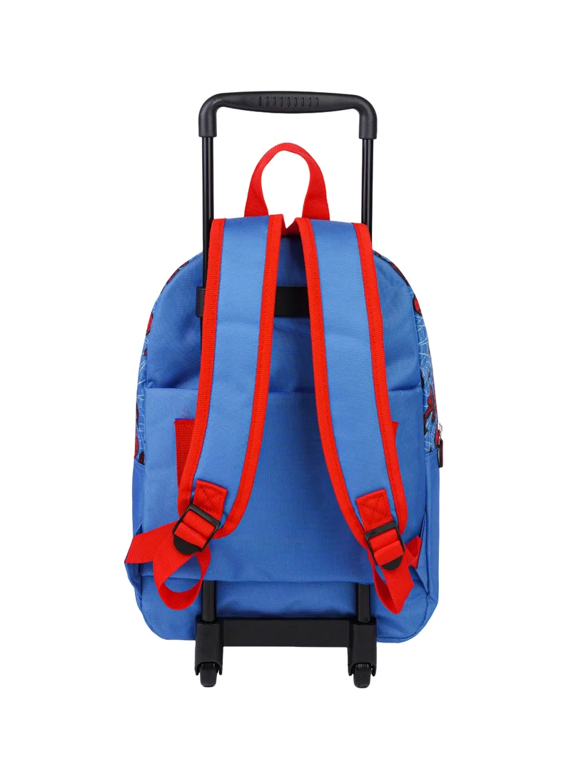 Marvel Blue & Red Marvel Spider-Man Toddler 3-in-1 Trolley School Set 13" | Rolling Backpack, Lunch Box & Water Bottle | Boys School Bag for Men | Best Price UAE