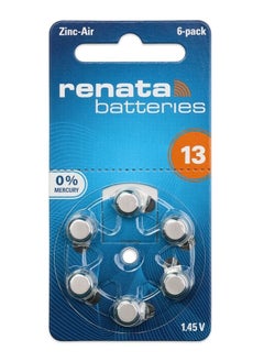 Renata 12-Pieces Renata (Size 13) Hearing Aid 1.45V Zinc-Air 0% Mercury Batteries  - Image 1