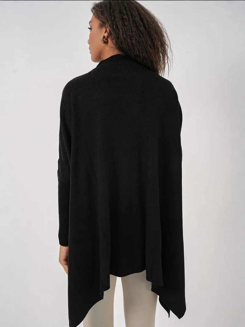 BIG DART BDART Slit Detailed Half Turtleneck Loose Sweater