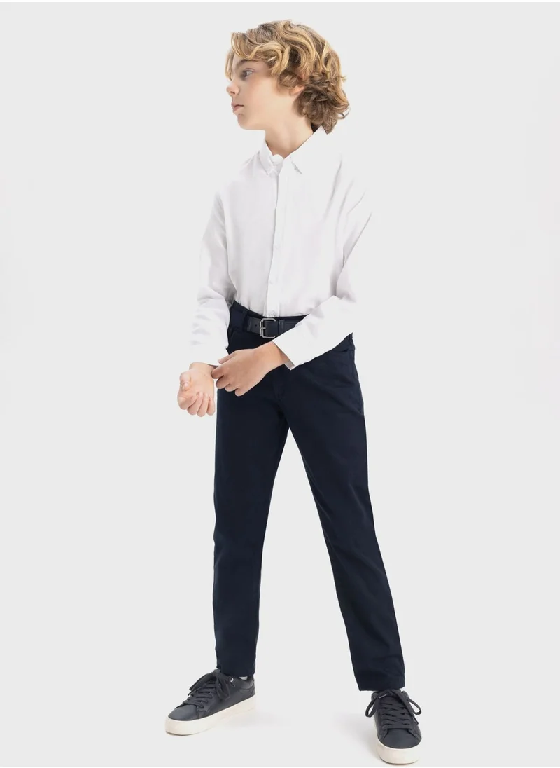 ديفاكتو Boy Oxford Long Sleeve Shirt