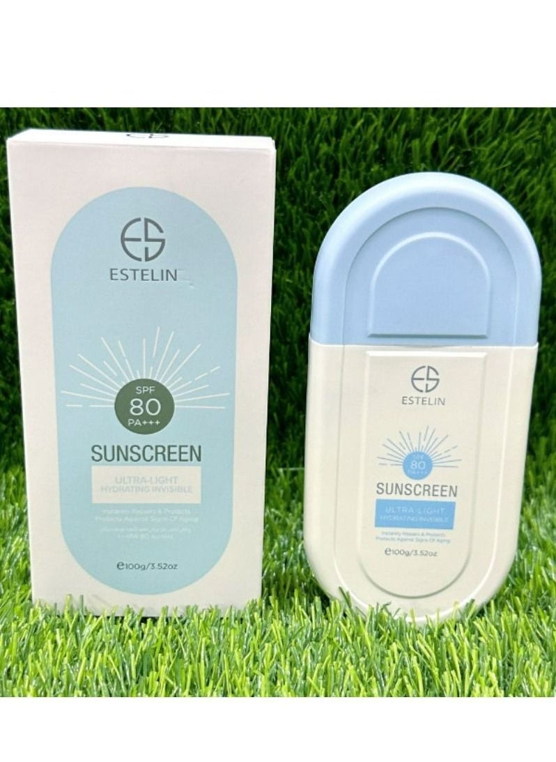 ESTELIN - ESTELIN ULTRA-LIGHT Hydrating Invisible Sunscreen SPF 80+ 100g - Image 1