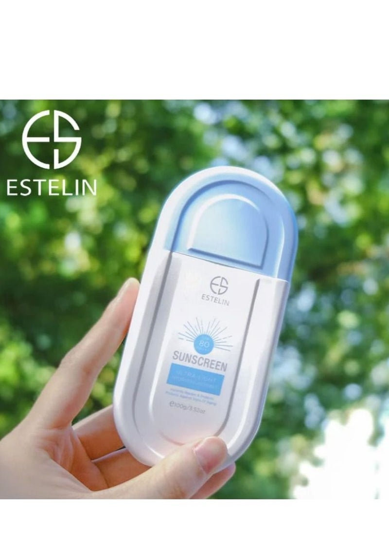 ESTELIN - ESTELIN ULTRA-LIGHT Hydrating Invisible Sunscreen SPF 80+ 100g - Image 1