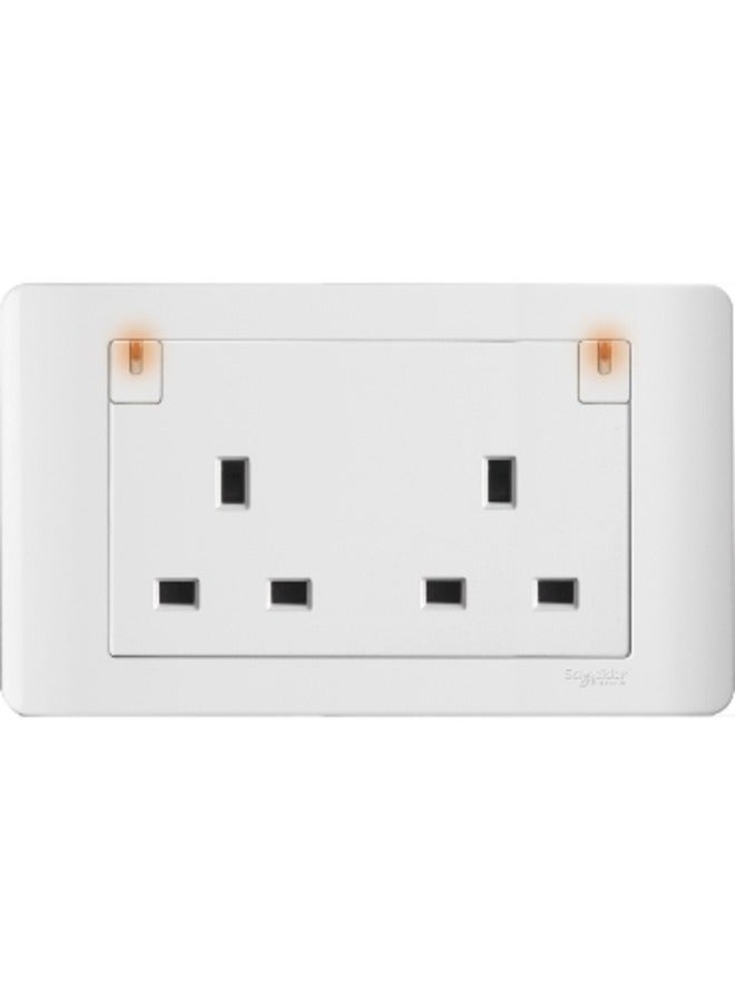 شنايدر مقبس كهربائي مزدوج من طراز Schneider Zencelo 13A