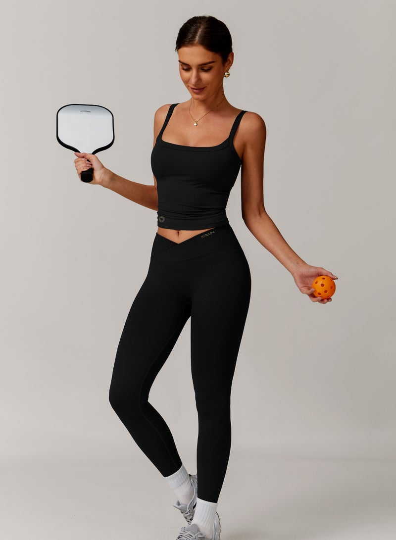 كون.يوغا بلوزة كامي نسائية بياقة مربعة - Image 5