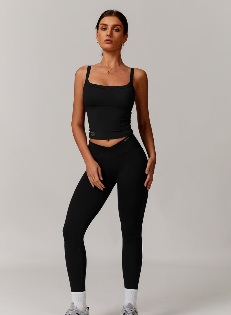 كون.يوغا بلوزة كامي نسائية بياقة مربعة - Image 3