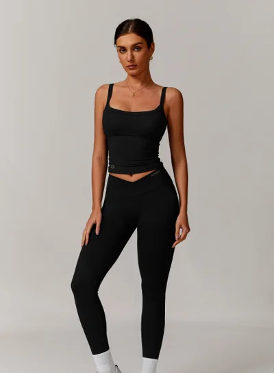 KAWN.YOGA Womens Square Neckline Cami Top