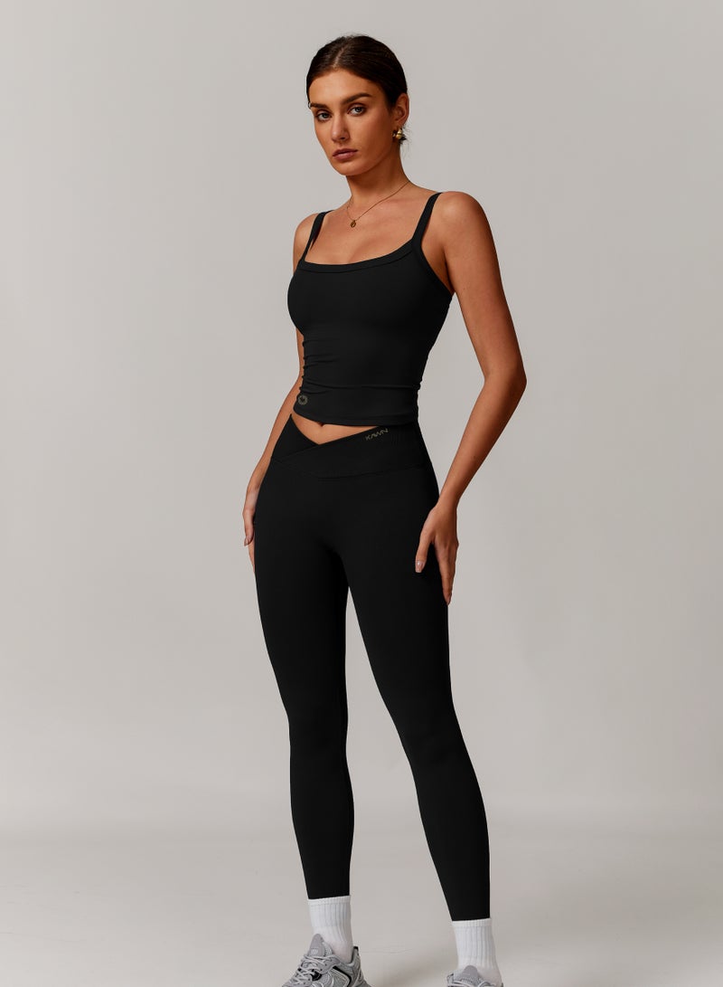 كون.يوغا بلوزة كامي نسائية بياقة مربعة - Image 2