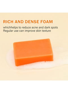 MOOYAM Tretinoin Dark Spot Removing Soap, Face and Body Turmeric Soap, Deep Cleaning，Brightening Skin Turmeric Soap for Acne and Dark Spots, Hand Acne Facial Turmeric Kojic Acid Soap Bar，2 Bars/Box  - Image 5