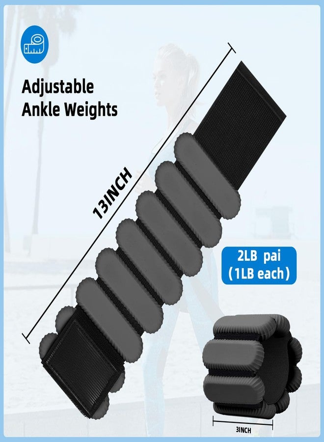 BYCCP Ankle Weights for Women and Men, Adjustable Wrist Weighted Training Bracelet for Home Gym Workout, Strength Training Walkin Running, Foot weights for exercise,（1 LB each, Black）2pc on Set - Image 4