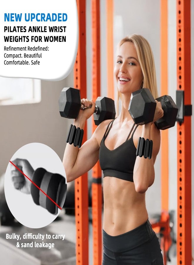 BYCCP Ankle Weights for Women and Men, Adjustable Wrist Weighted Training Bracelet for Home Gym Workout, Strength Training Walkin Running, Foot weights for exercise,（1 LB each, Black）2pc on Set - Image 2