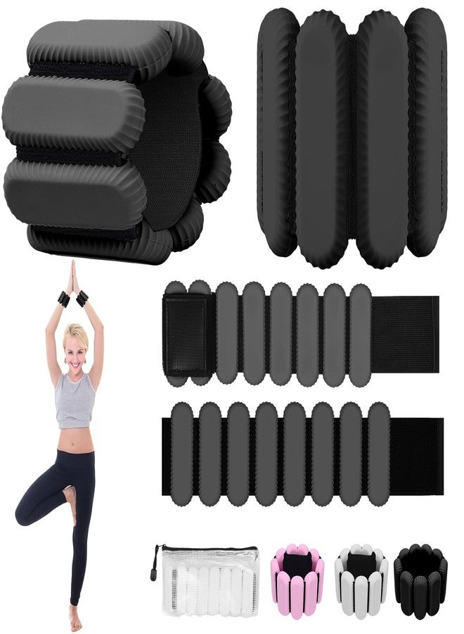 BYCCP Ankle Weights for Women and Men, Adjustable Wrist Weighted Training Bracelet for Home Gym Workout, Strength Training Walkin Running, Foot weights for exercise,（1 LB each, Black）2pc on Set - Image 1