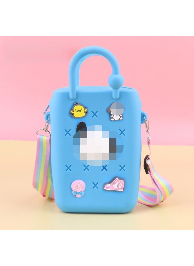 Loquat DIY Hole Bag Cute Accessories Summer Beach Vacation Handbag Colorful Hole Bag DIY Beach Bag Jelly Bag-Colors:69--zipper  - Image 1