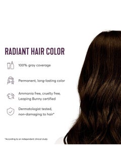 Madison Reed Radiant Hair Color Kit, Dark Brown for 100% Coverage of Resistant Gray Hair, Ammonia-Free, 4.5NNN Barletta Brown, Permanent Hair Dye, Pack of 1  - Image 4