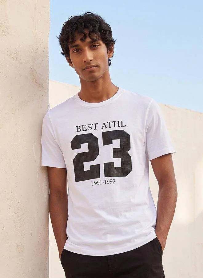سبلاش فيڤ Basic Slim Fit Cotton Crew Neck T-shirt