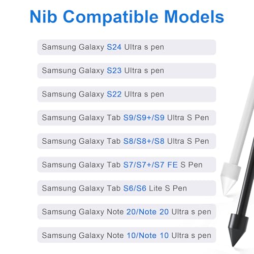 SSSÂ·GRGB SSSGRGB 20 PCS TipsNibs Replacement for Samsung Galaxy Tab S9S9FES9 Ultra S8S8S8 Ultra S7S7S7 FE S6S6 Lite Note1010 Plus10 Lite Note 20S21S22S23S24 Ultra S PenKindle Scribe Pen - Image 3