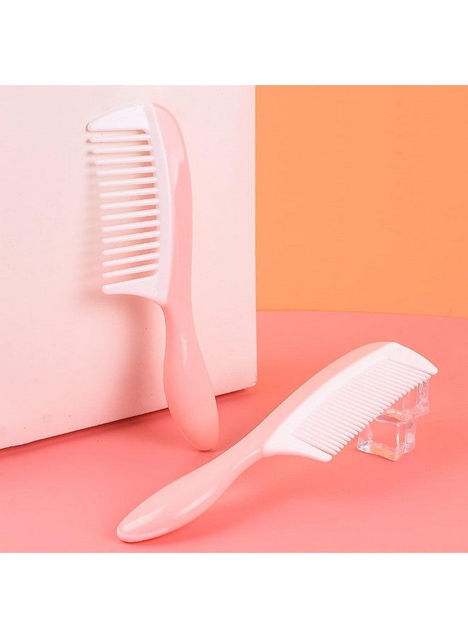 Topinon Topinon Dressing Comb for Women & Men, Fine Tooth and Wide Tooth Hair Comb, Pink & White Styling Comb Set (Pack of 2) - Image 2