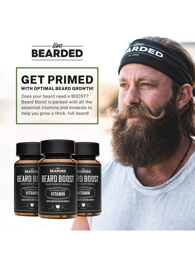 Live Bearded : Beard Boost Beard Hair Growth Multivitamins With Biotin 10000Mcg Vitamin C Vitamin E And Zinc 30Day Supply Thick Strong Full Beard Growth Support Made In The Usa - Image 4
