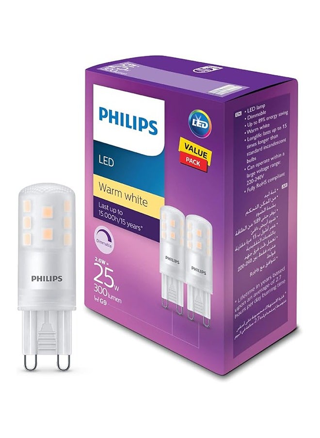 Philips Led Light 25W G9 Ww 230V Dim X 2 - pzsku/Z3FFFD2140488E79827E2Z/45/_/1723451797/160bbad2-abb9-47ba-b5a6-8cc23dfd4f74