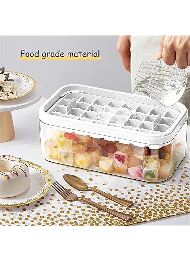 Ice Cube Tray with Lid for Freezer 64 Nuggets Silicone Ice Cube Tray with Lid and Bin, Ice Cube Molds for Freezer, For Whiskey, Cocktail ，one button press (white) - pzsku/Z3FFFD3167DBEEB11FCD8Z/45/_/1716970739/6a0c3233-13eb-429a-a18f-687324d4424d