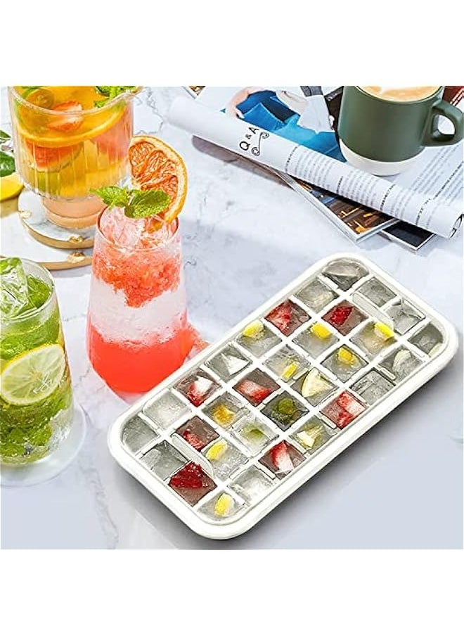 Ice Cube Tray with Lid for Freezer 64 Nuggets Silicone Ice Cube Tray with Lid and Bin, Ice Cube Molds for Freezer, For Whiskey, Cocktail ，one button press (white) - pzsku/Z3FFFD3167DBEEB11FCD8Z/45/_/1716970743/aef3056a-0354-4702-845f-395536addd8a