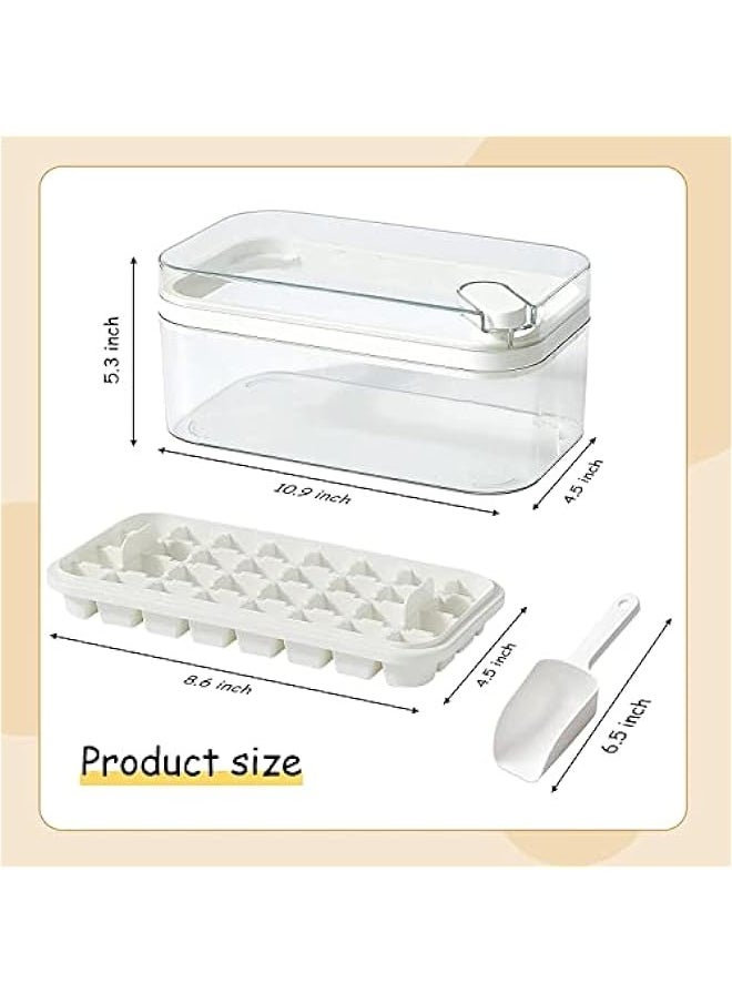 Ice Cube Tray with Lid for Freezer 64 Nuggets Silicone Ice Cube Tray with Lid and Bin, Ice Cube Molds for Freezer, For Whiskey, Cocktail ，one button press (white) - pzsku/Z3FFFD3167DBEEB11FCD8Z/45/_/1716970749/3b67420d-5a29-4274-a224-48dbd264c7b0