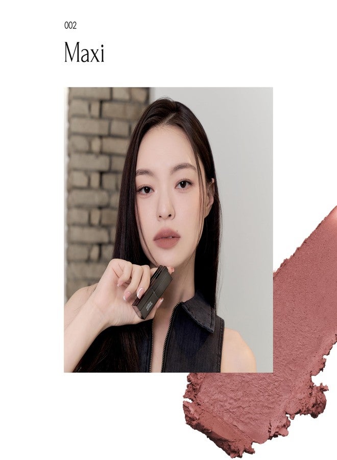 Muzigae Mansion أحمر شفاه MUZIGAE MANSION Moodwear بلور - لون ناعم مموه، ترطيب طويل الأمد، مقاوم للماء K-Beauty - ظلال MLBB والأحمر الجريء (تصميم معدني أنيق) (تأثير مموه غير لامع) (002 MAXI) - Image 5