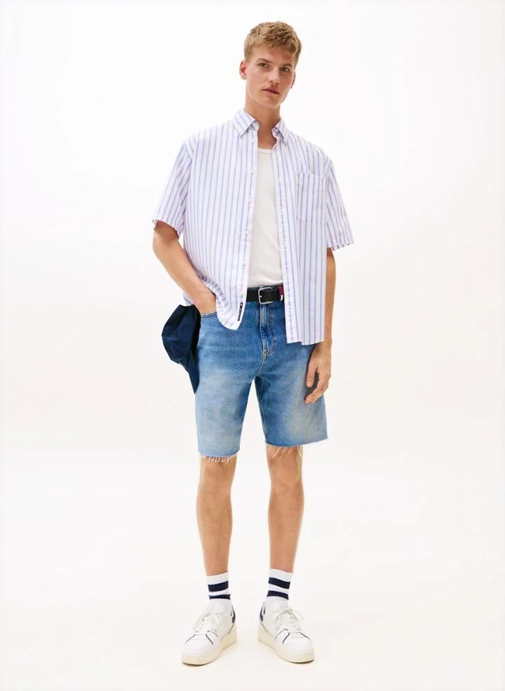 TOMMY JEANS Relaxed Short Sleeve Poplin Shirt