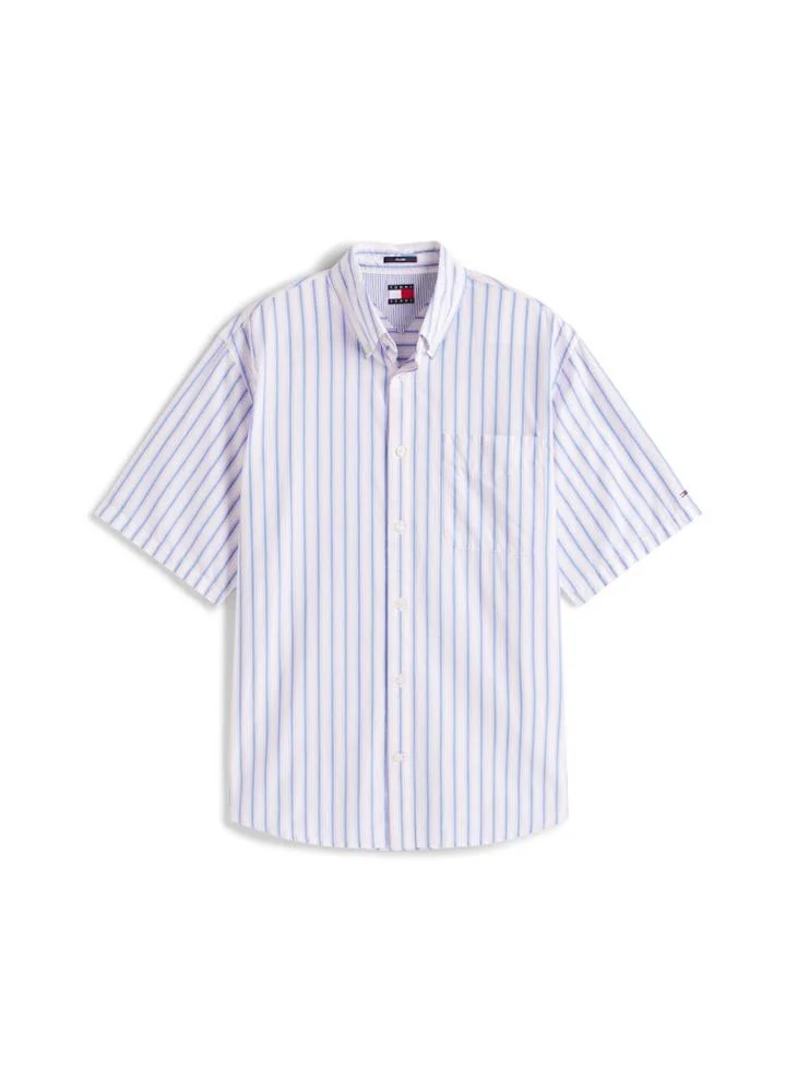 TOMMY JEANS Relaxed Short Sleeve Poplin Shirt