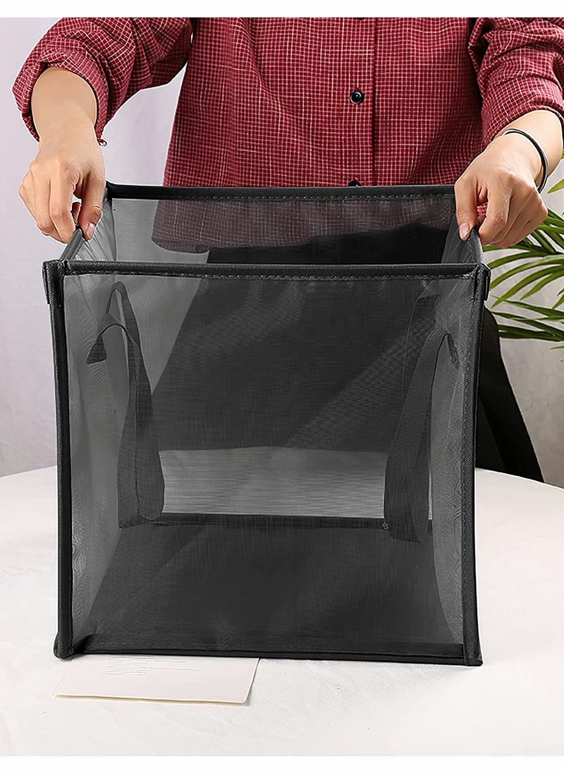 SYOSI - Popup Laundry Hamper, 1 Pcs Collapsible Mesh Laundry Baskets with Handles, Foldable Clothes Hamper, Easy to Open, Portable for Laundry Storage, Kids Toy, College Dorm or Travel - Image 1