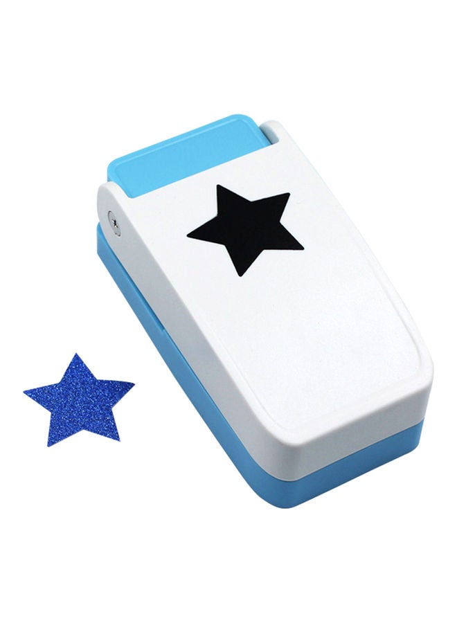 NIBEMINENT DIY Craft Hole Paper Puncher White/Blue - Image 1