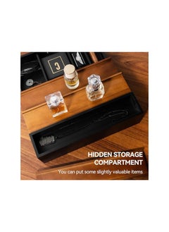 The Bros Wooden Cologne Organizer for Men, 3 Tier Cologne Display Stand with Drawer Storage Organizer Tray,Perfume Display Rack (Walnut&Black-2)  - Image 3