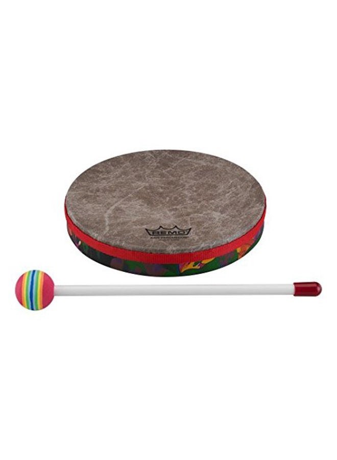 REMO Drum, KIDS PERCUSSION, Hand Drum, 8" Diameter, 1.25" Depth, Fabric Rain Forest - Image 4