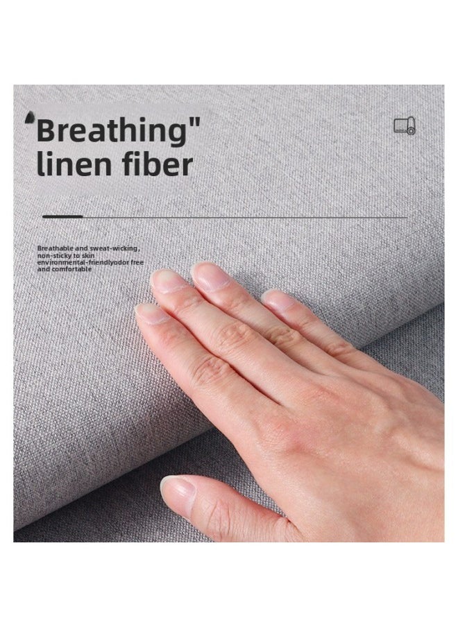 Source Cotton And Linen Mouse Pad Oversized Keyboard Pad Thickened Non-slip Wear-resistant Scratch-resistant Office Desk Pad Linen Pad-Color:30*80cm-Pattern:Light Gray (cotton And Linen + Rubber Bottom)