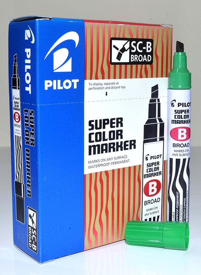 PILOT SC-B-G PERMANENT MARKER BROAD GREEN - Image 2
