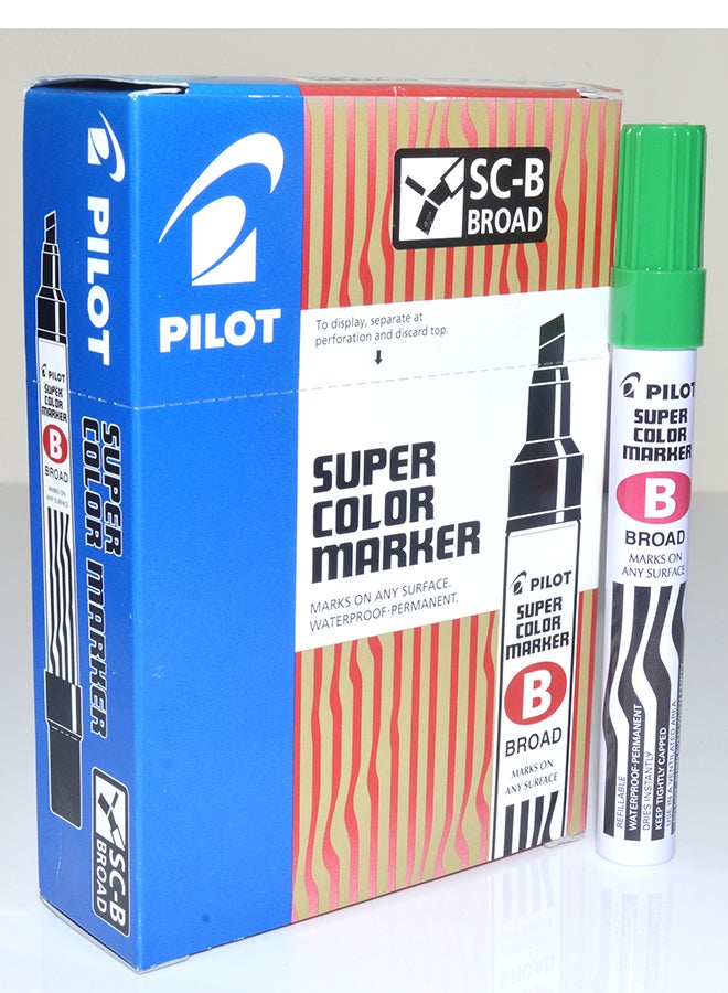 PILOT SC-B-G PERMANENT MARKER BROAD GREEN - Image 3