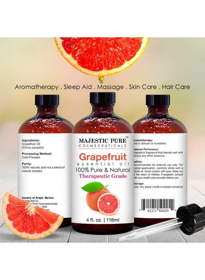 Majestic Pure MAJESTIC PURE Grapefruit Essential Oil | 100% Pure and Natural Grapefruit Oil | Premium Grade Essential Oils for Hair Care, Home Diffusers, Skin, Aromatherapy, Massage and Humidifiers | 4 Fl Oz - Image 3