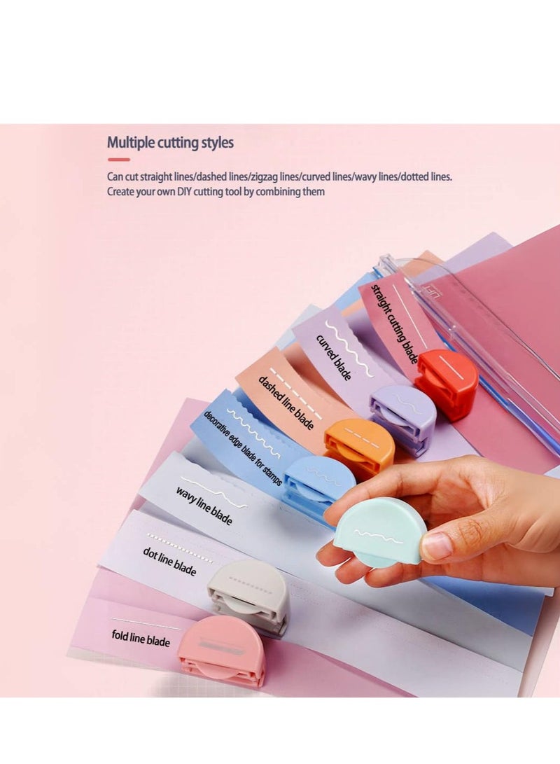 Excefore Rotary Paper Trimmer, Precision Carving Craft Knife, Multi-Function Scrapbooking Tool, 7-in-1 Paper Cutter, Suitable for Photos, Coupons, Paper, with 7 Types of Cutting Heads - Image 2