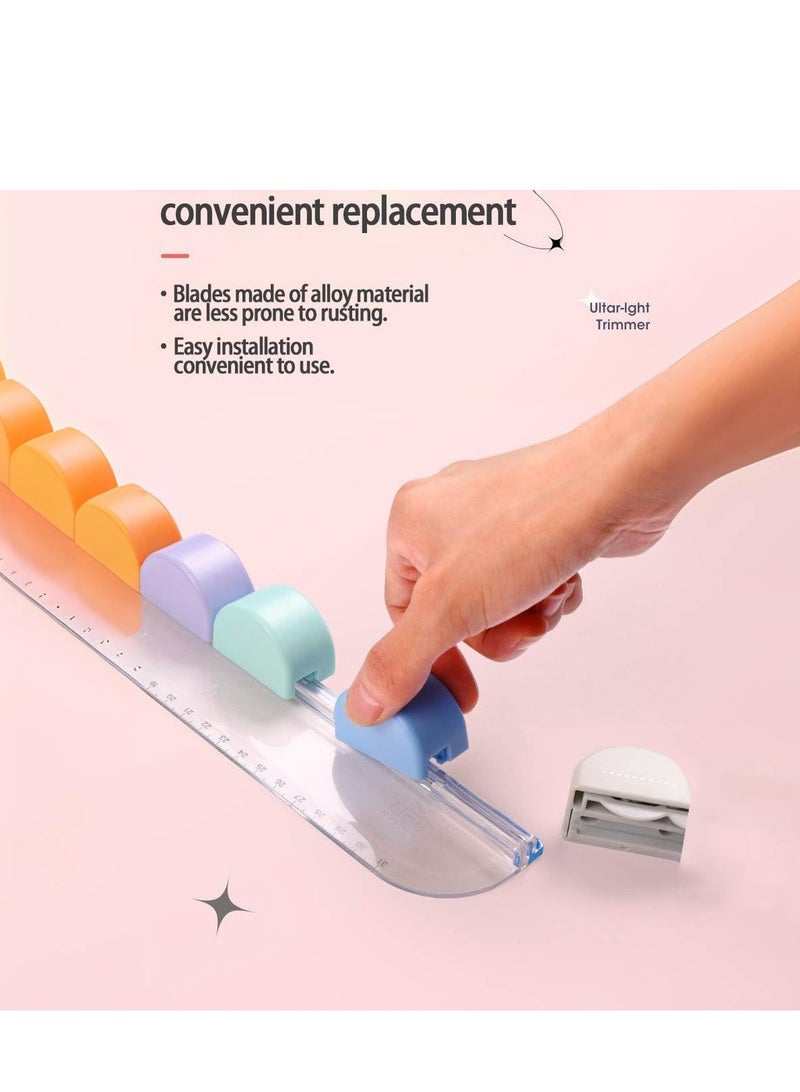 Excefore Rotary Paper Trimmer, Precision Carving Craft Knife, Multi-Function Scrapbooking Tool, 7-in-1 Paper Cutter, Suitable for Photos, Coupons, Paper, with 7 Types of Cutting Heads - Image 4