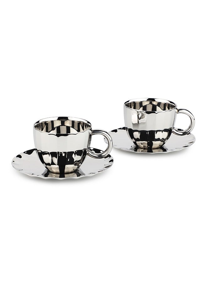 Arttd Inox ARTTDINOX Designer Stainless Steel Cup Set of 2, 120 ML | Corporate Gifting | Unbreakable Cups for Tea Chai Coffee Cups Mugs | Premium Serveware, Dinnerware & Tableware | by Jindal - Image 5