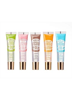 Broadway Vita-Lip Clear Lip Gloss 0.47oz/14ml (5PCS Mint & Coconut & Rosehip & Mango Butter & Argan Oil) (5 PCS SET)  - Image 1