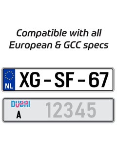 MileMelo Car Plate Number Holder 2 PCS – Black License Frame – Car Accessories - Long Size 53.5MM – 13MM  - Image 3