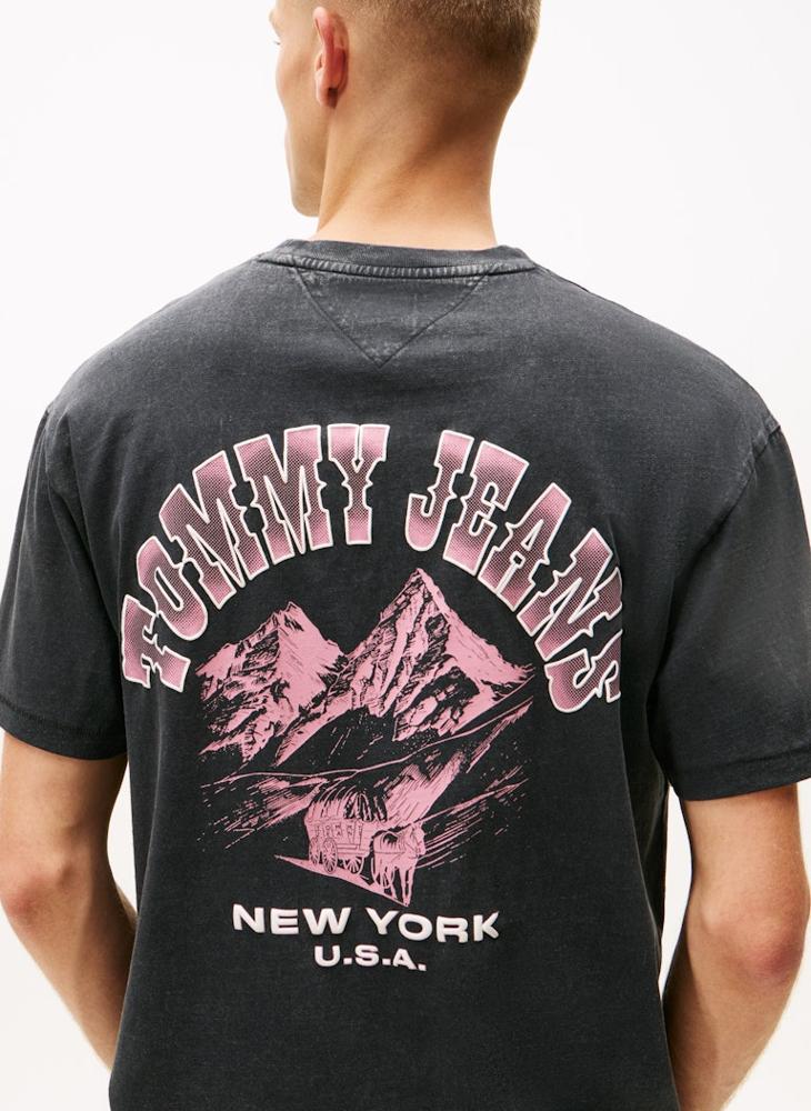 TOMMY JEANS Back Graphic Relaxed Crew Neck T-Shirt - Image 3